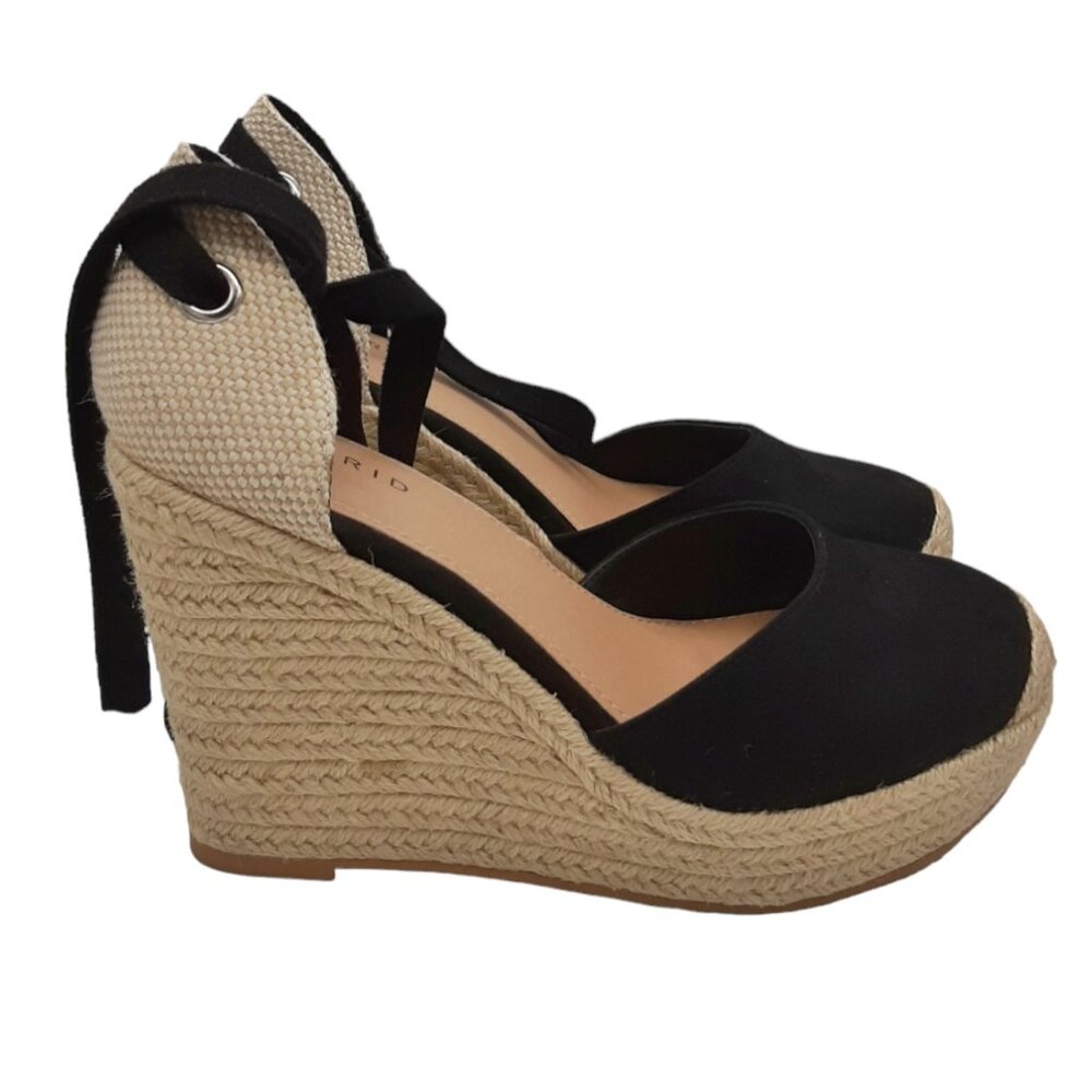 Torrid Ankle Wrap Espadrille Wedge SZ 8.5WW - Picture 4 of 15